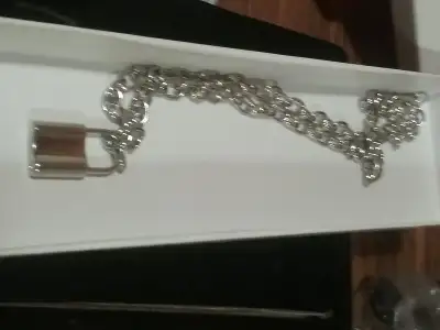 2 chains really cool they r locks 1 silver color 1 gold  costume, View more