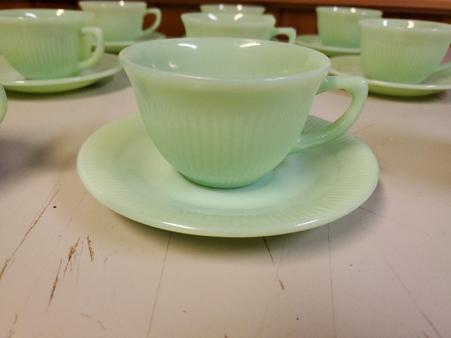 Fire King Jadeite Alice Vintage Design 16 pc set cups and sauser in Kitchen & Dining Wares in St. Catharines - Image 3