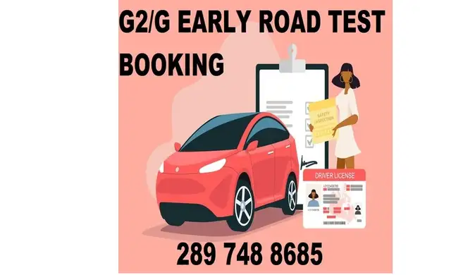 URGENT G2-G ROAD TEST BOOKING, DRIVE CLASSES63838174137857120
