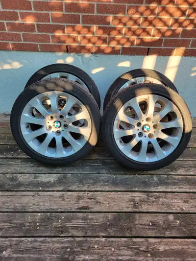 17inch bmw wheels, Continental tires 225 45 17 lots of tread on them, 5x120 bolt pattern