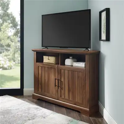 Walker Edison Country Corner TV Stand 44" Dark Walnut, View more