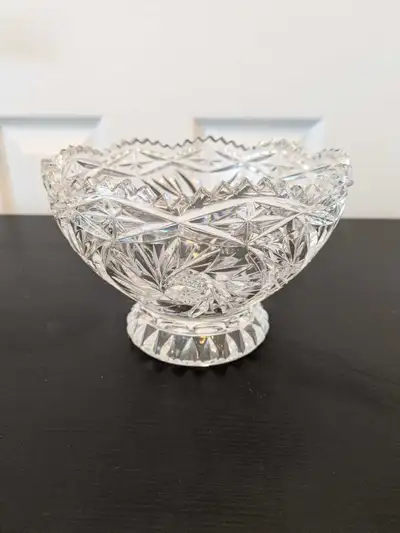 American Brilliant Period Pinwheel Cut Crystal Glass, View more