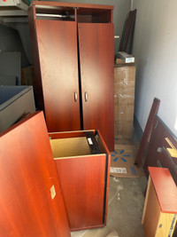 Office cabinet and 2 executive desks