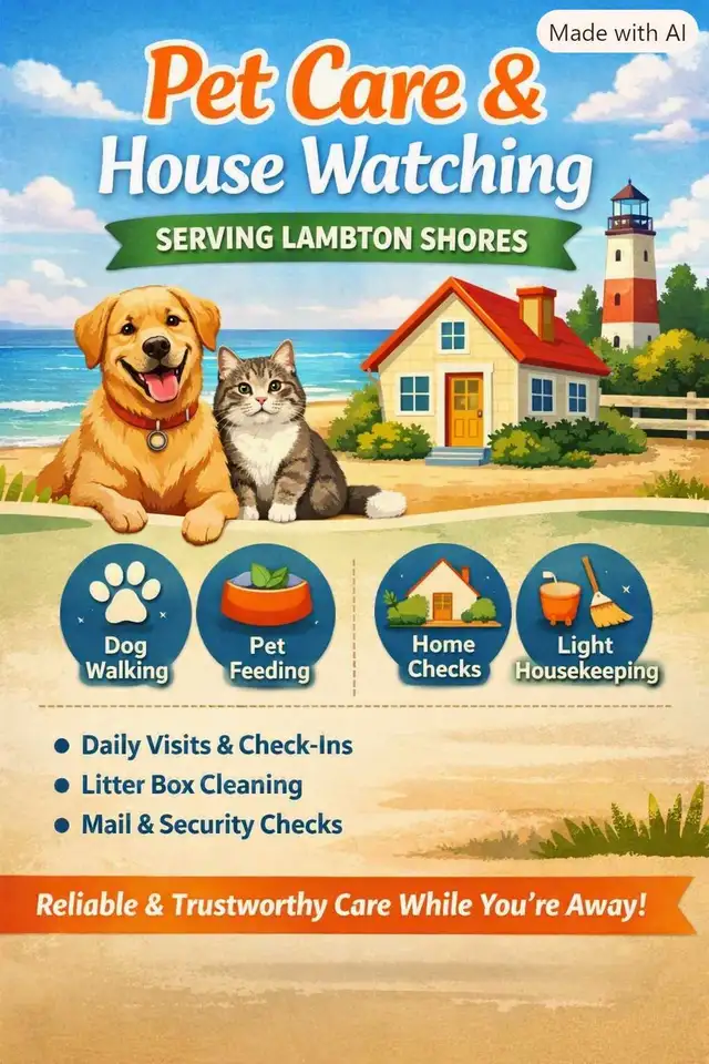 House Watching & Pet Care – Lambton Shores