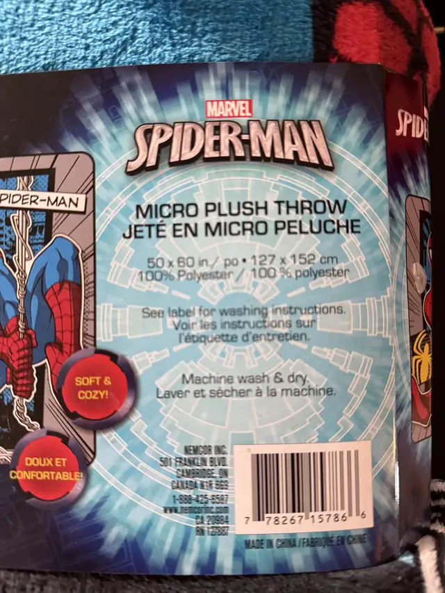 Spider-Man Micro Plush Throw Blanket New582841725523087361