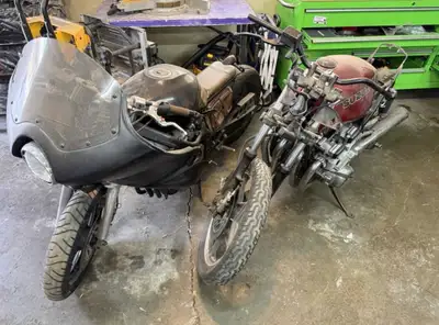 $1000 OBO looking for quick sale. Must take both. Not currently running. Black one is a 1998 Katana...