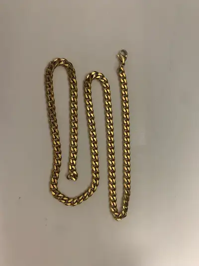 Gold link chain, View more