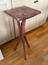 Primitive 12 1/2 X13 X29” H sideTable/plant stand very cool.  