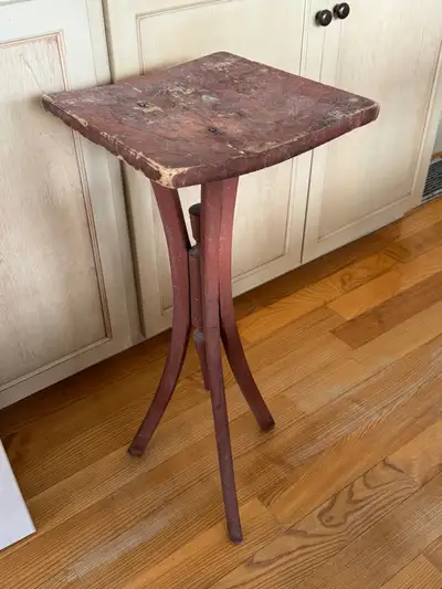 Primitive 12 1/2 X13 X29” H side Table very cool.