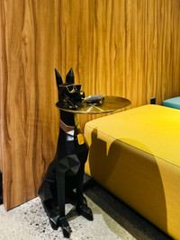 Large Doberman dog table sculpture 