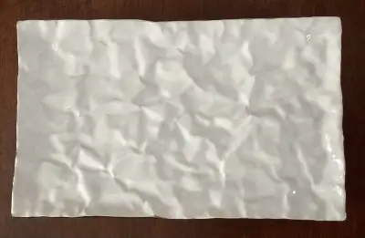 12.5” “Crinkled Paper” Silver Trim Platter by VERDICI DESIGN, View more