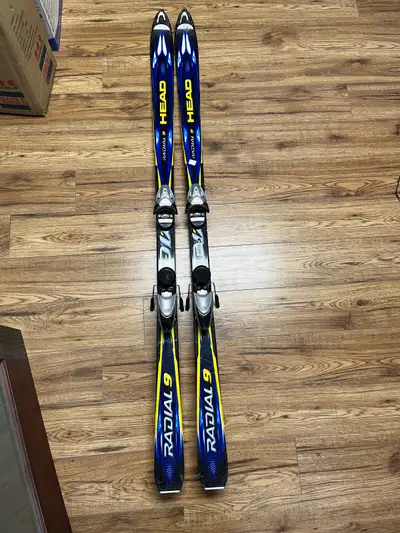 HEAD Radial 9 Alpine Downhill Skis (170 cm) with Bindings, View more