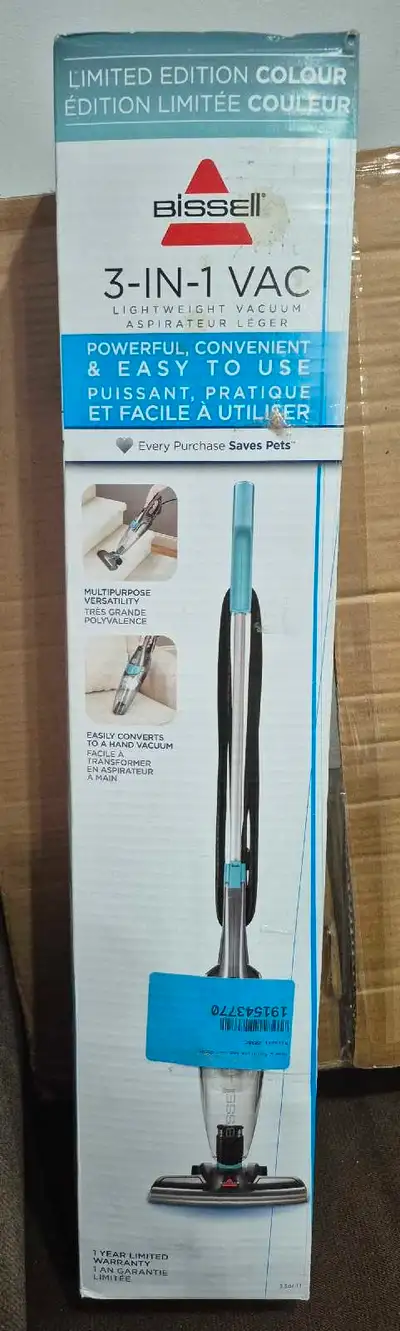 This is a new Bissell 3-in-1 Vac lightweight vacuum, model number is not visible from the images, bu...