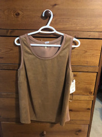 NEW with tags suede size large tank