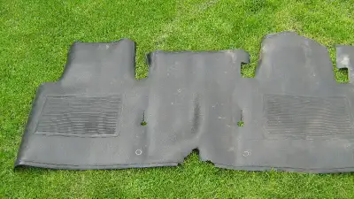 ** 70 Datsun 510 black vinyl full one piece back seat floor mat, $ 65. ** Toyota Camry, full set bla...