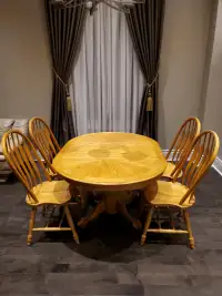 Expandable Dining Table and Chair Set for Sale