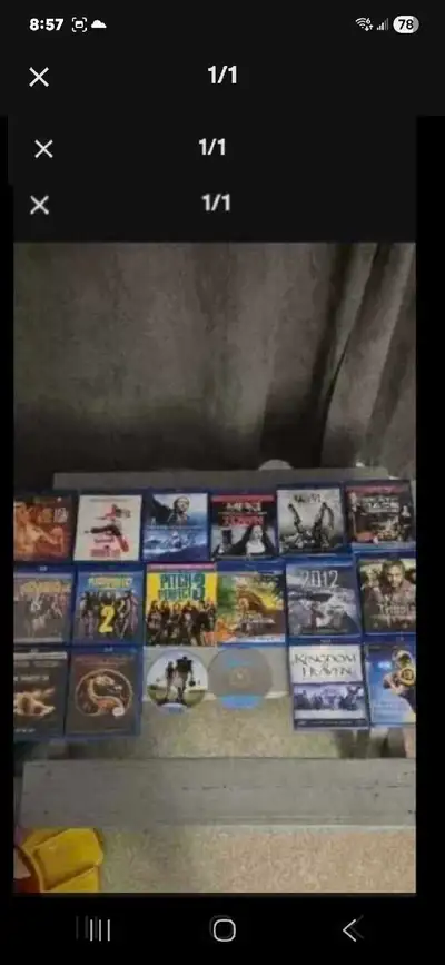 I'm selling a collection of used Blu-ray DVDs, featuring a variety of titles. All discs are in good...