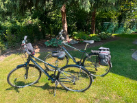 His and Hers bikes with car rack