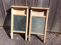 Lot Two Vintage Matching  Pearl Glass Washboards Ontario Canada