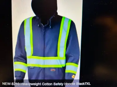 NEW-$210 Heavyweight Cotton Safety HoodieFOR THE REALLY BIG GUY, View more