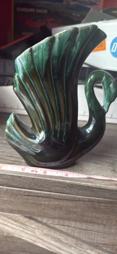 Blue Mountain pottery swan vase , View more
