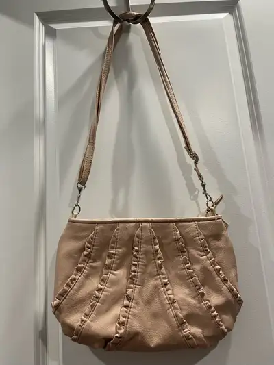 Candies Cute Blush Pink Leather Crossbody Bag, View more
