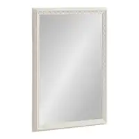 Soft White Bedell Flat Wall Mirror 24 x 18