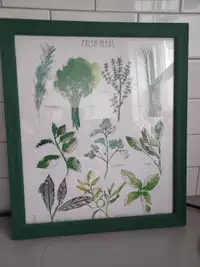Herbs print for kitchen decor