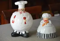 Vintage Fat Chef Ceramic Cookie Jars (or Snack Storage)