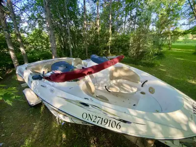 Up for sale is a used Yamaha boat, perfect for anyone looking to enjoy some fun on the water. Please...