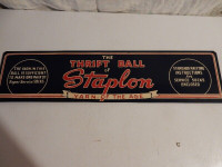 Vintage Staplon Yarn Sign-tin-rack topper