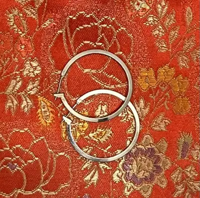 Silver Hoop Earrings, View more