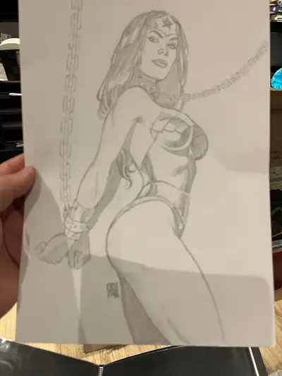 Graphite on upgraded art card stock Wonder Woman Shipping is Available for Canada and continental US...