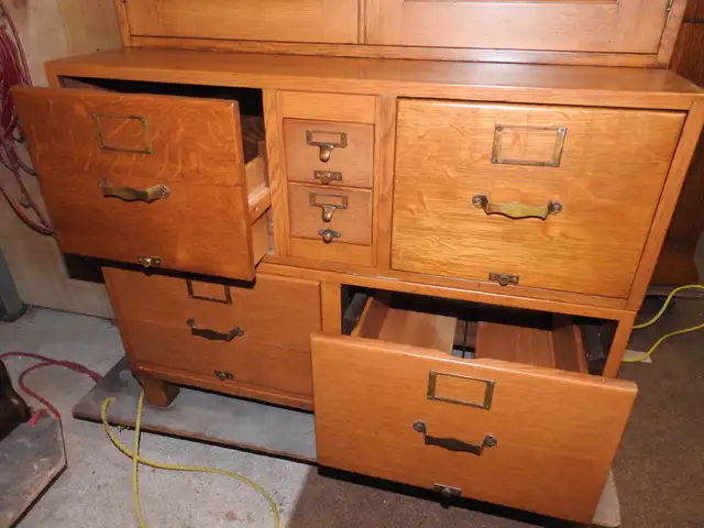 Antique bookcase and  File Cabinet Combo, 5 separate pieces in Bookcases & Shelving Units in Hamilton - Image 4