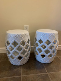 Ceramic outdoor/indoor side tables