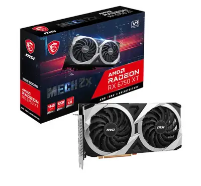 MSI Radeon RX 6750 XT MECH 2X 12GB – Gaming GPU, View more