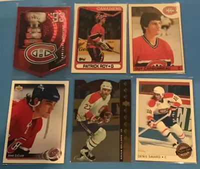 1993 MTL Habs SCup Card, 7 Cards: Roy, Leclair, Carbonneau more, View more