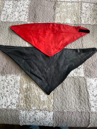 Two Leather Motorcycle Neck Bibs (Warmers).