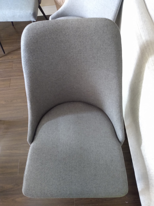 Grey upholstered dining chairs (set of 4) in Dining Tables & Sets in London - Image 3