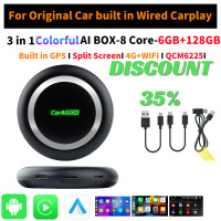 JUSTNAVI QCM6225 CarPlay Ai Box Android 13 Wireless CarPlay Andr