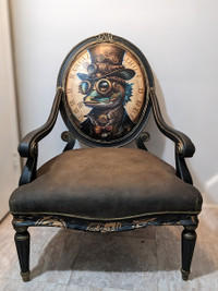 Refinished Antique Upholstered Chair
