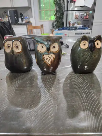Figurines de chouettes en céramique, View more