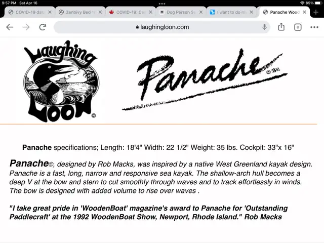 19’ cedar strip kayak in Canoes, Kayaks & Paddles in Whitehorse - Image 7