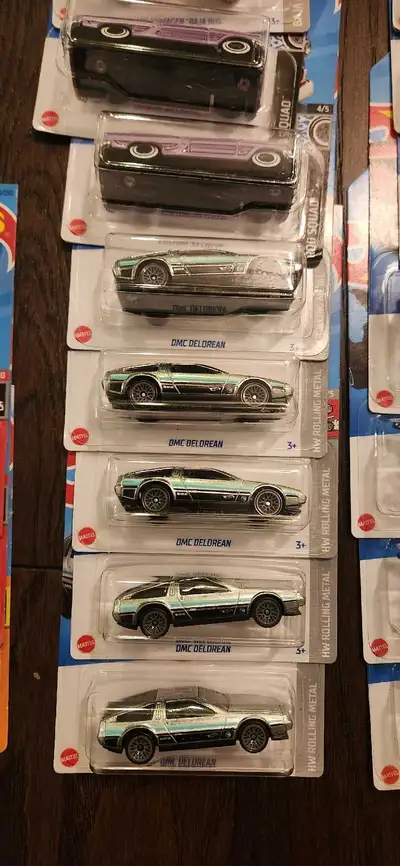 New 2024 Hot Wheels DMC DeLorean 3/5 Rolling Metal Series TH, View more