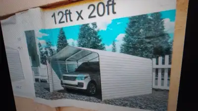 7 - BRAND NEW STEEL COVERED SHELTERS / CARPORTS / GARAGE / EQUIPMENT STORAGE LIVESTOCK SHELTER FOR B...