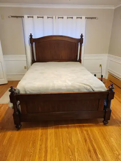 Queen size bed and dresser, View more
