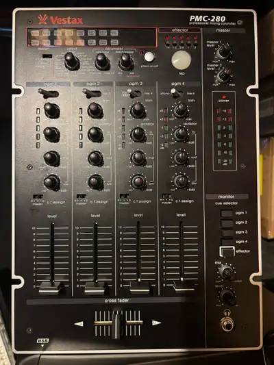 Vestax PMC-280 4-Channel DJ Mixer with Effect & Cue Monitor, View more
