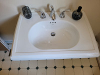 Bathroom Pedestal Sink and Faucet