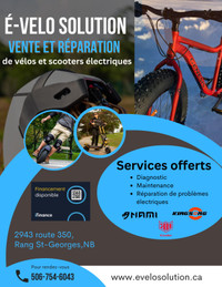 Réparation et vente de vélo et trottinette électrique 