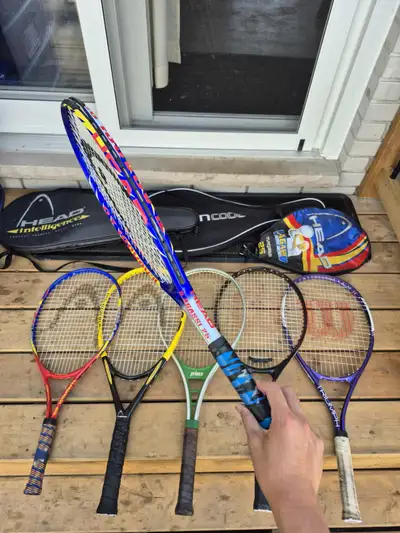 6 Tennis Racquets + 3 Covers, View more